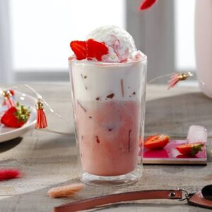 strawberry cold coffee