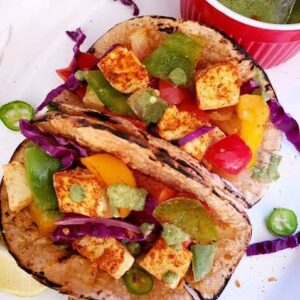 Tangy paneer taco