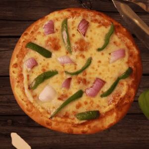Onion capsicum pizza
