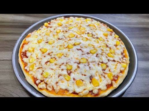 Sweet corn pizza