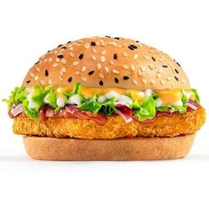 Spicy paneer punch burger