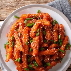 Honey chilli potato