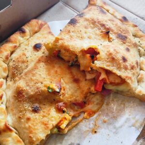 Tangy paneer calzone
