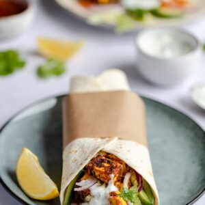 Spicy paneer wrap