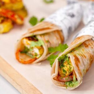 Paneer tikka roll