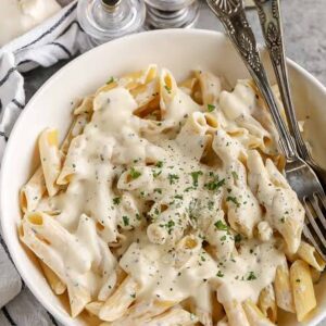White cheese pasta