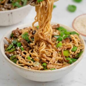 Mushroom noodles