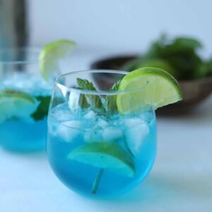 Blue caraco mocktail