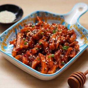 Honey chilli potato